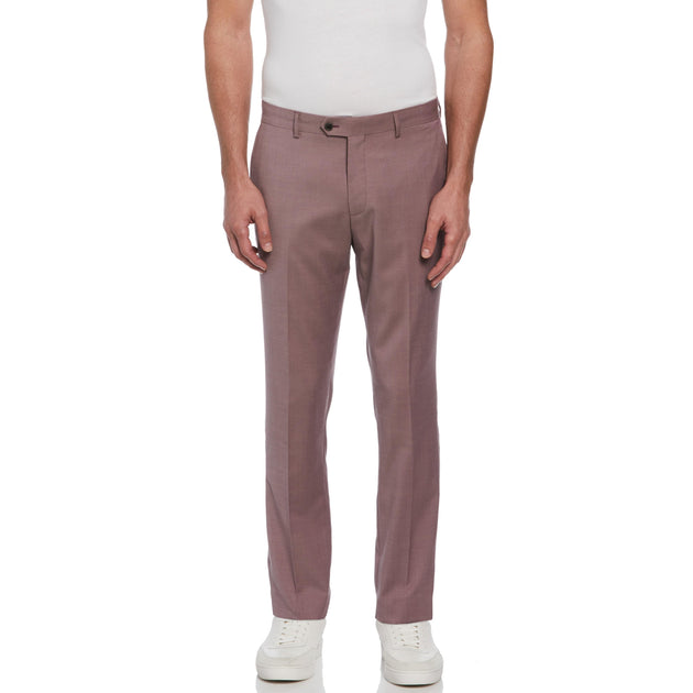 Extra Slim Dusty Pink Wool-blend Flannel Suit Pant