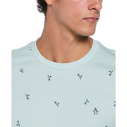 All-over Surf Pete Print Tee  (Blue Haze) 