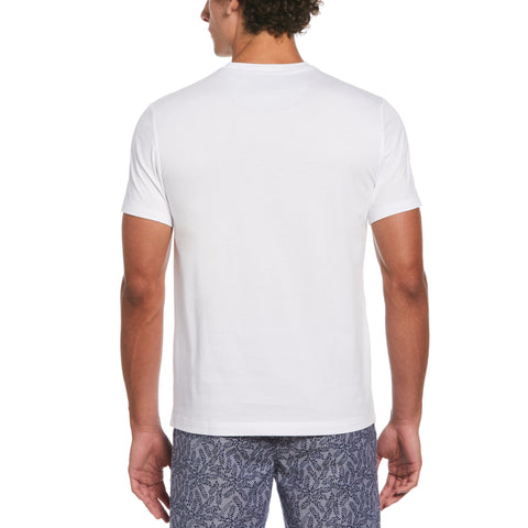 Chambray Leaf Pocket Tee (Bright White) 