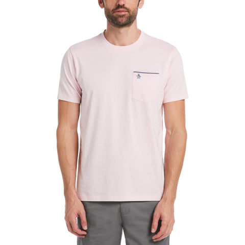 Chambray Trim Pocket Tee-Tees-Original Penguin