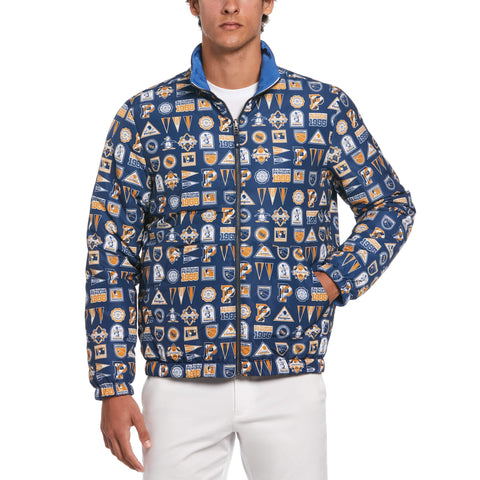 Collegiate Print Reversible Full Zip Jacket (Star Sapphire) 