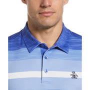 Color Block Engineered Marl Stripe Polo (Amparo Blue) 