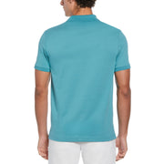 Cotton Jersey Jacquard Front Polo (Teal) 