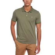 Ditsy Diamond Print Polo (Dusty Olive) 