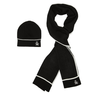 Earl Beanie and Scarf Set  (True Black) 