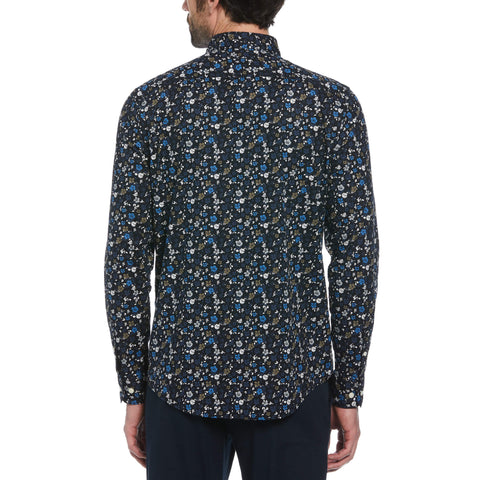 Floral Print Shirt (True Black) 