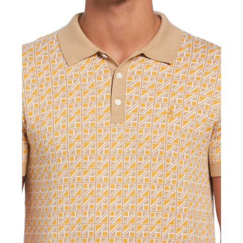 Jacquard Sweater Polo (Travertine) 