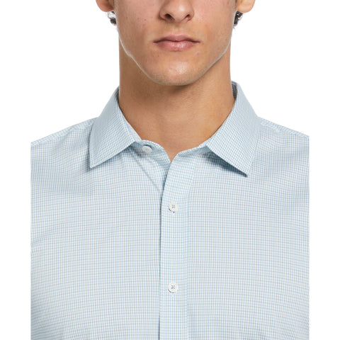 Mini Check Print Dress Shirts (Green) 