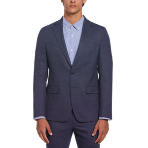 Navy Birdseye Suit Jacket  (Navy) 