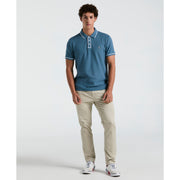 Organic Cotton Bentley Mesh Polo Shirt (Copen Blue) 