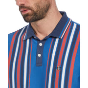 Organic Cotton Bowling Stripe Polo (Star Sapphire) 