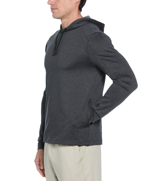 Long Sleeve Midweight Pieced Crew Neck Pull Over  (Dark Caviar Heather) 