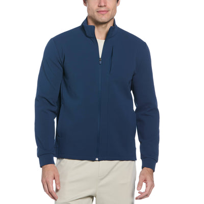 Penguin Sport Micro Texture Full Zip Jacket-Jackets-Insignia Blue-XS-Original Penguin