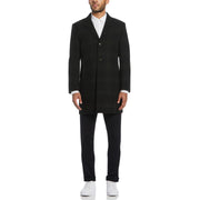 Olive Plaid Priel Overcoat (Black/Aster) 