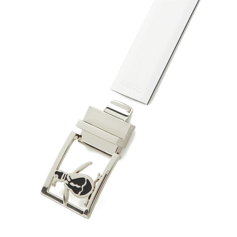 Reversible Leather Belt (White) 