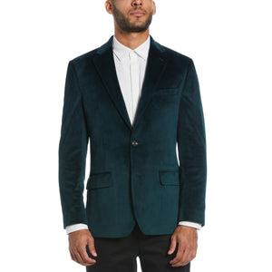 Green Velvet Pico Polyester Jacket  (Green) 