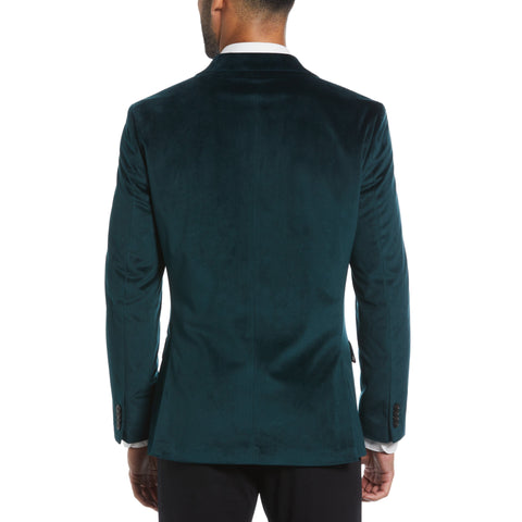 Green Velvet Pico Polyester Jacket  (Green) 