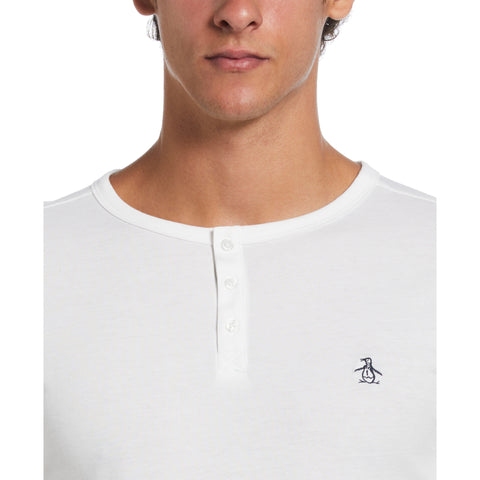 Solid Henley Tee (White) 