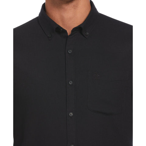 Waffle Weave Shirt (True Black) 