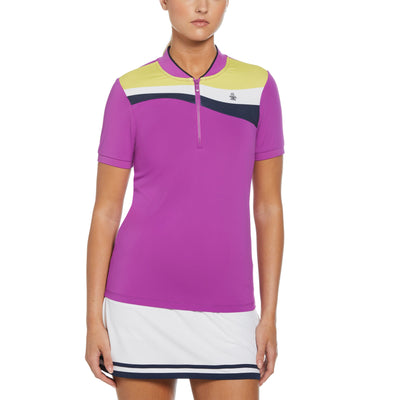 Color Block Polo (Purple Cactus Flower) 