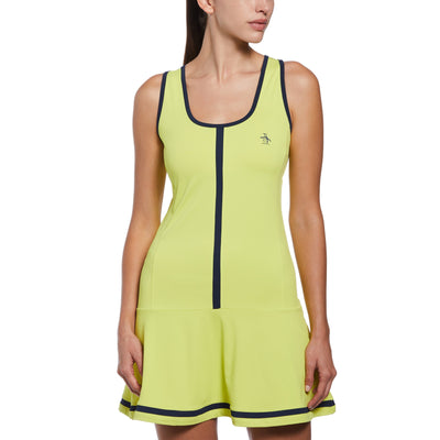 Drop Waist Color Block Tennis Dress (Limeade) 