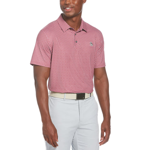 Micro Geo Allover Print Golf Polo Shirt | Original Penguin US